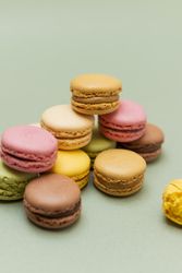 Fine pastel French macaroons or macarons