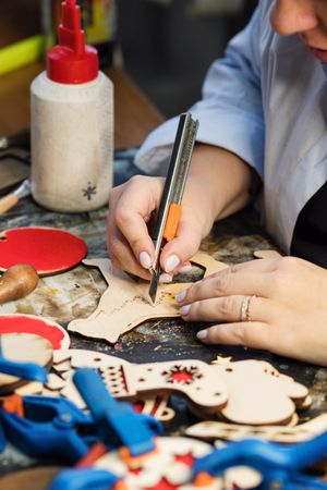 Woodworking workshop eco-friendly Christmas toys