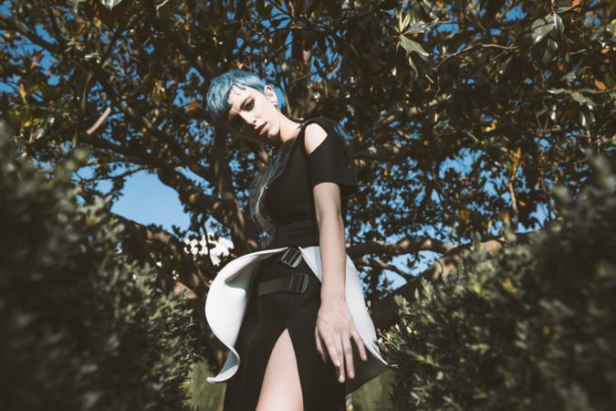 Informal young under tree in sunlight