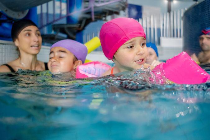 People swimming in pool