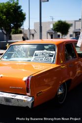 Los Angeles, CA, USA — June 7th, 2020: “vitas negras importan” sign on orange car 0V6xr0