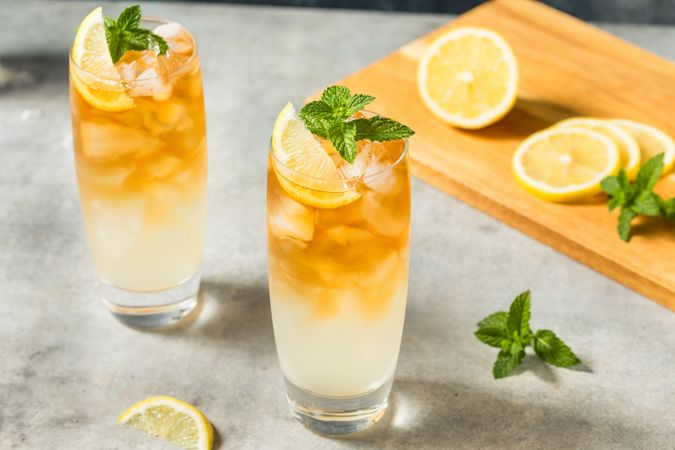 Cold Refreshing Iced Tea and Lemonade Drink