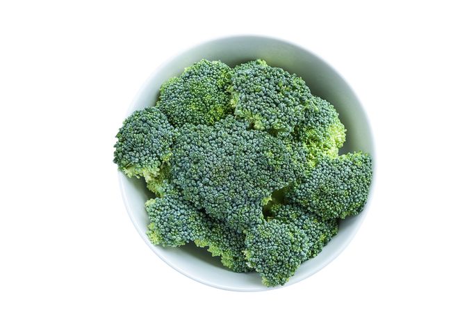 Fresh broccoli isolated on plain background