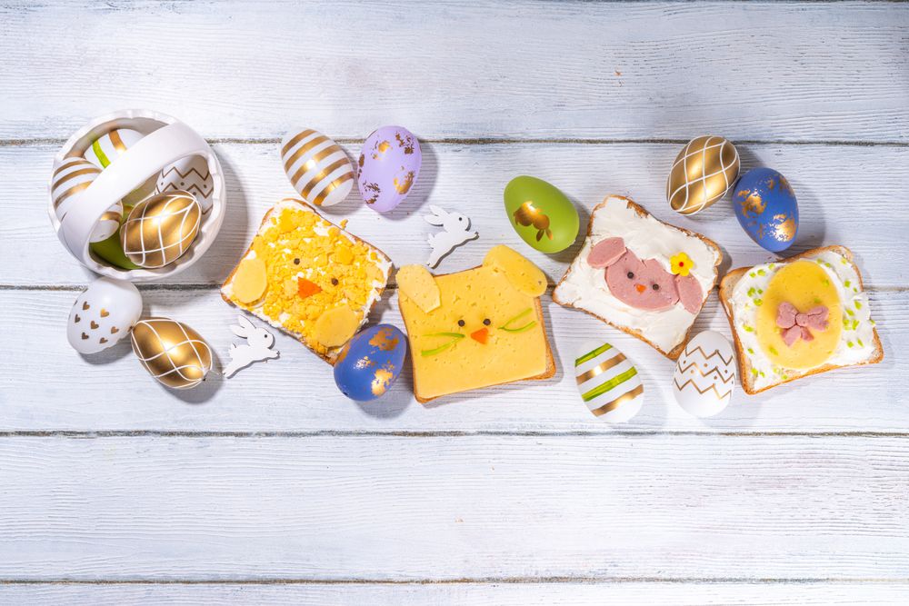 Cute and funny Easter  sandwiches
