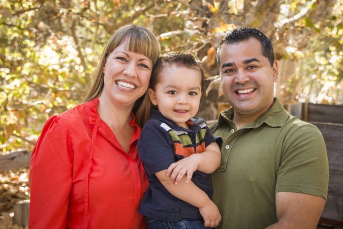 Happy Family Posing for A Portrait