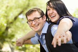 Young Couple Having Fun in the Park