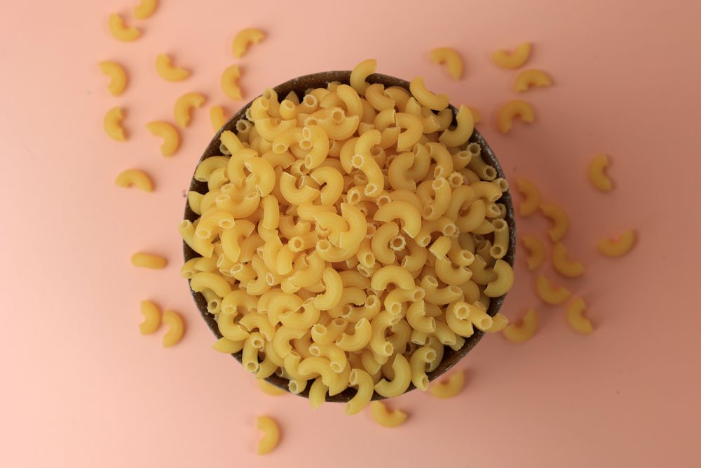 Raw Dried Elbow Macaroni for Cooking Pasta