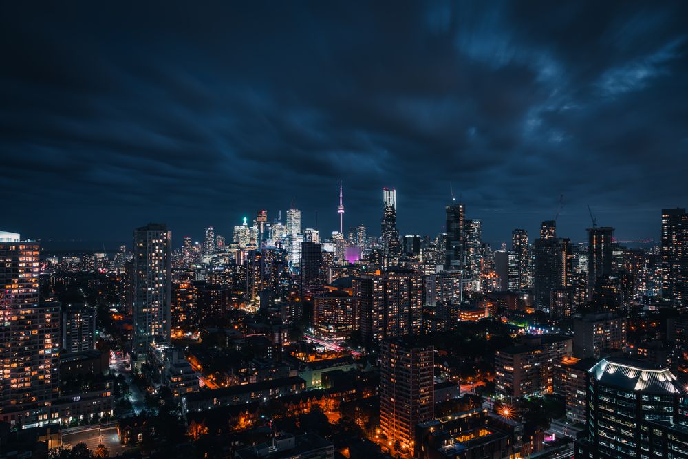 City skyline during the night