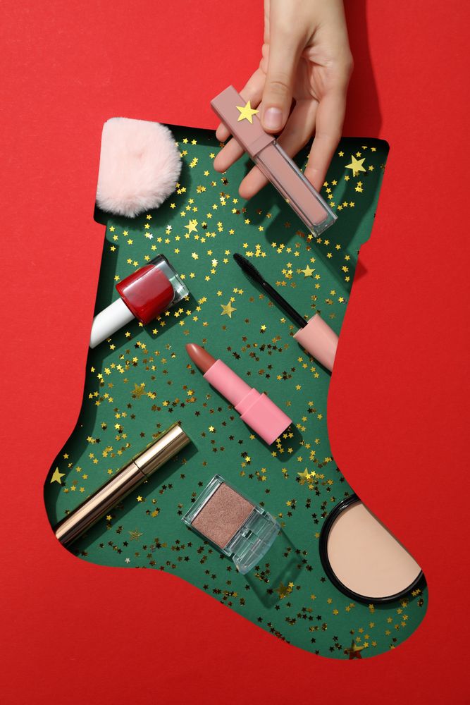 Concept of different cosmetics, different winter cosmetics