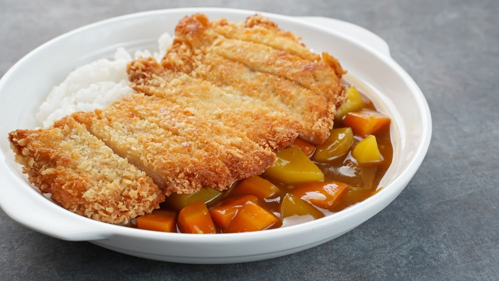 Curry rice with cutlet fried chicken katsu, Japanese Food