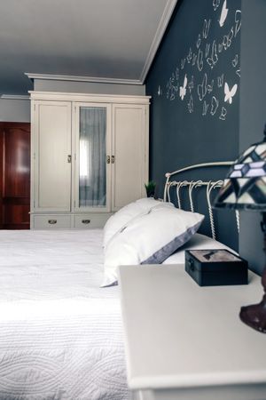 Elegant furnished double bedroom interior