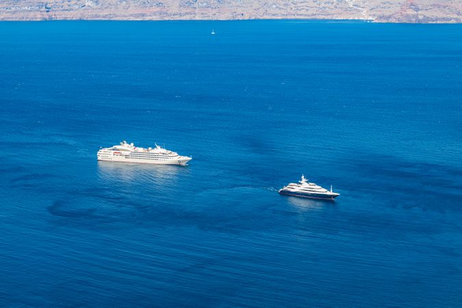 Two ships in the Aegean Sea