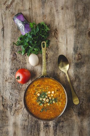Traditional Harira soup for Ramadan