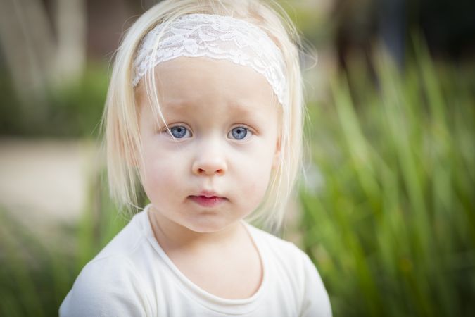 Adorable Little Girl Portrait Outside