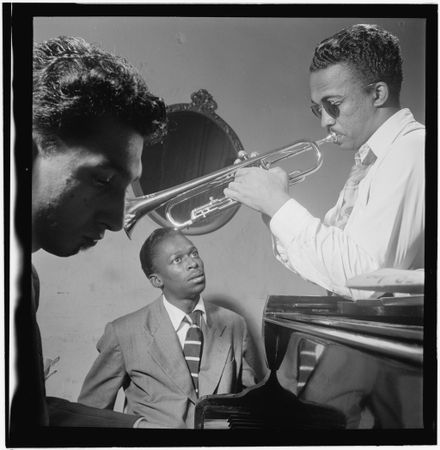 New York City, New York, USA - Sept 1947: Portrait of Howard McGhee and Miles Davis