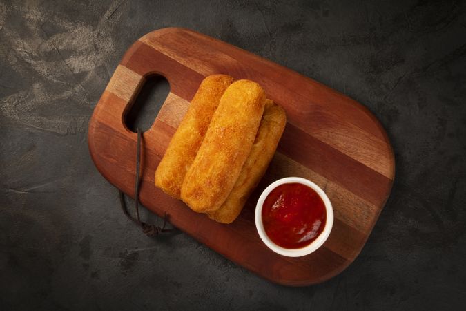 Fried risoles or Risol. Risoles stuffed with cheese and ham.
