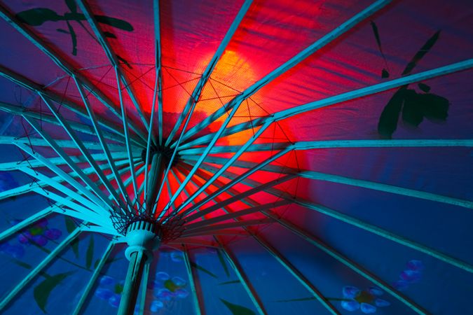 Traditional japanese umbrella, traditional japanese accessories concept