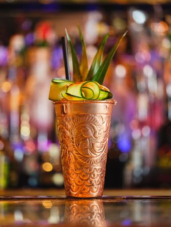 Mug of Moscow mule cocktail