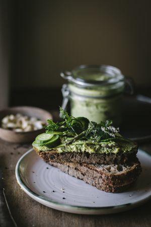Toasts with cashew pate