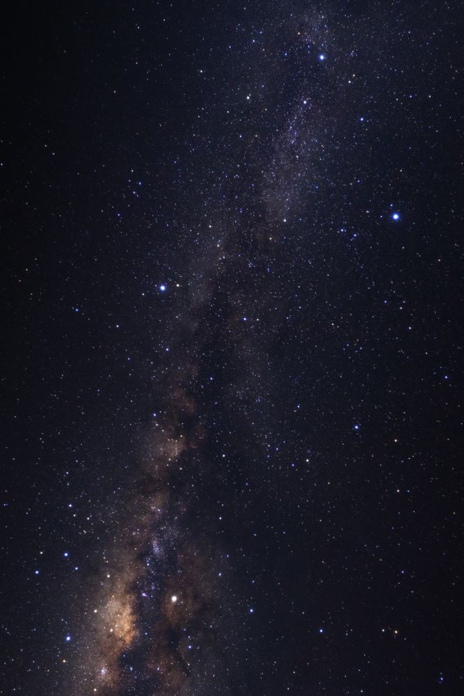 Clearly milky way galaxy with stars and space dust in the universe