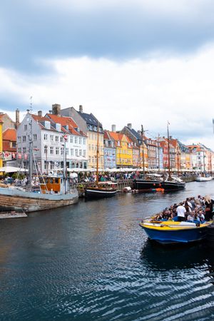 Colorful buildings on the riverfront of Copenhagen
