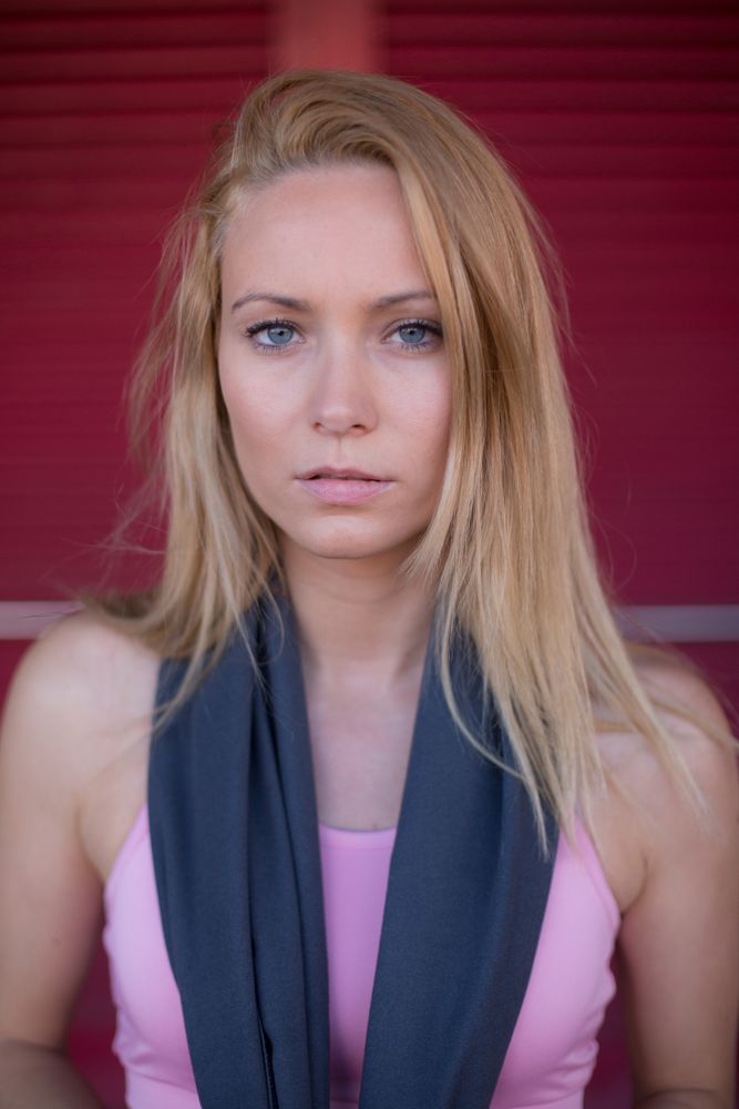 Woman resting from running
