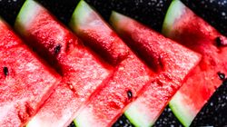 Organic food concept with watermelon slices