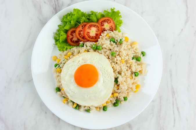 Top View Nasi Goreng Hongkong.