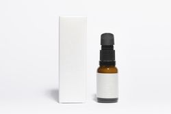 Mockup of packaging box, and skincare cosmetic products