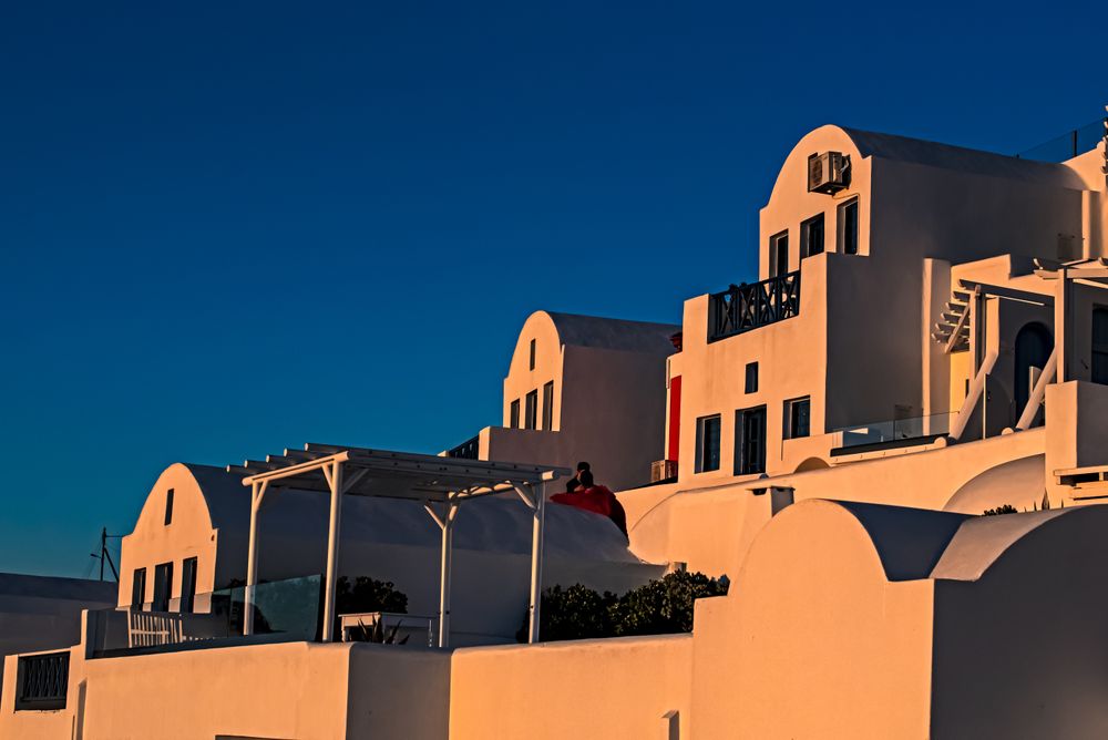 Pink similar buildings
