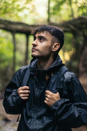 Portrait of a man in the forest