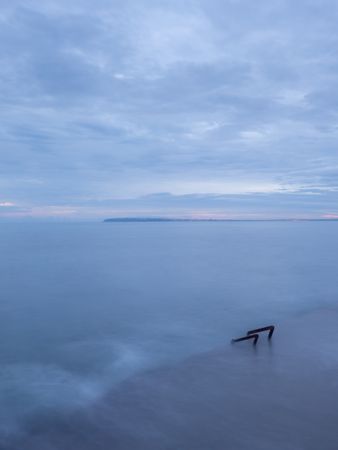 Sun rising over beautiful sea