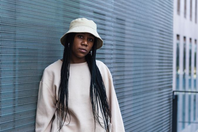 Young Black woman in hat