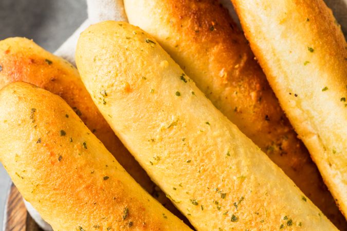 Homemade Italian Soft Garlic Breadsticks