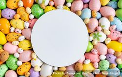 Texture of pastel eggs with  circle 0PgP7b
