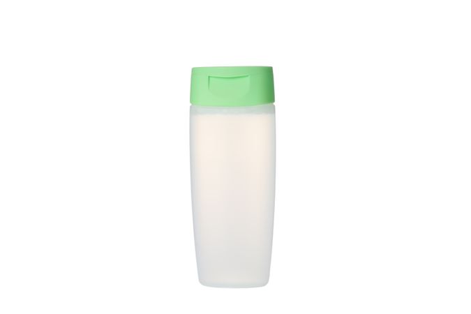 Face tonic in plastic bottle isolated on blank background
