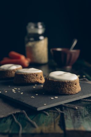 homemade carrot cake with oatmeal
