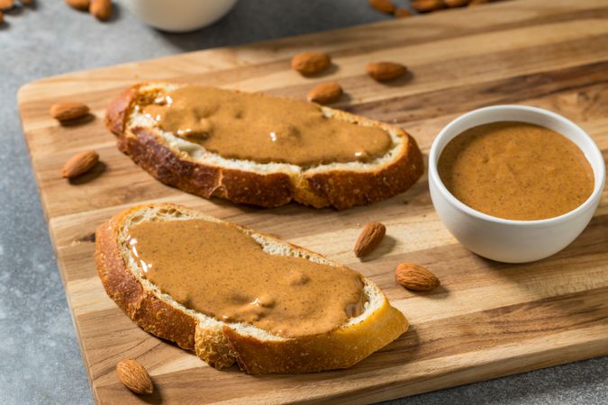 Healthy Homemade Almond Butter on Toast