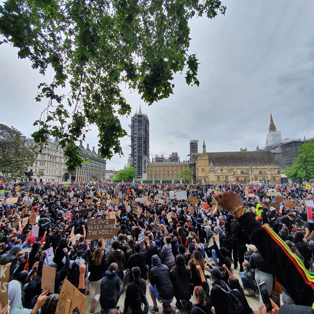 People at Black Lives Matter protest