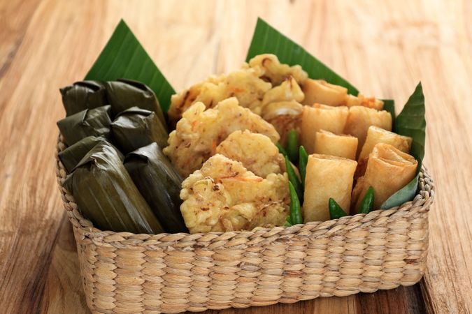 Various Gorengan and Lontong  for Takjil