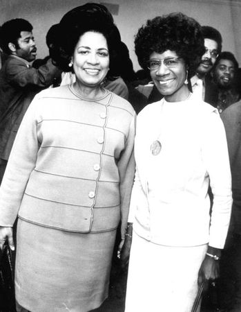 Gwendolyn Sawyer Cherry and Shirley Chisholm at the Democratic National Convention- Miami Beach, FL