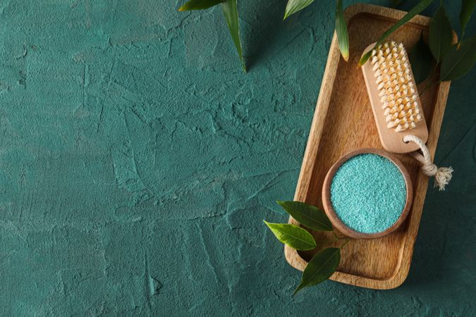 Sea salt, concept of relax, spa and self care