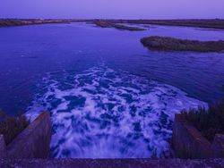 Spillway of the dike of the Chenal des Éveillards, Port of Loix ,France