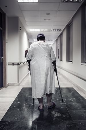 Mature woman hospitalized