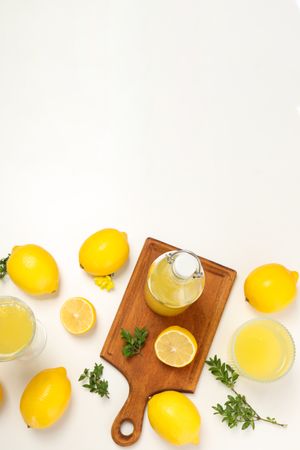 Concept of tasty drink, Limoncello, space for text