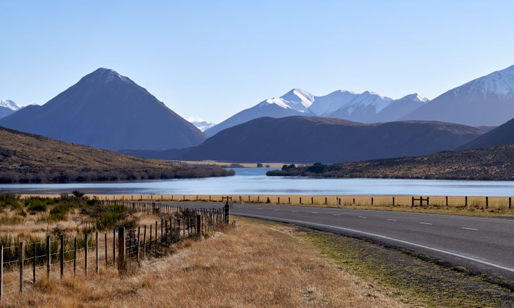 Lake Pearson in Canterbury, New Zealand