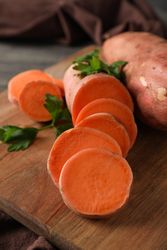 Sweet potato, concept of healthy food, vegetables