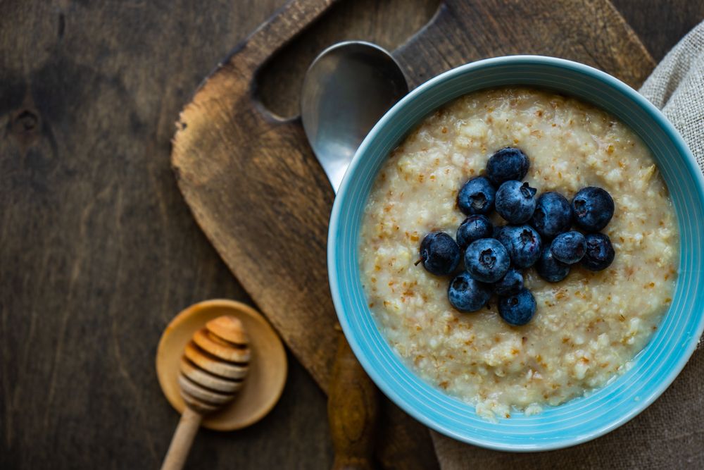 Traditional breakfast of oatmeal