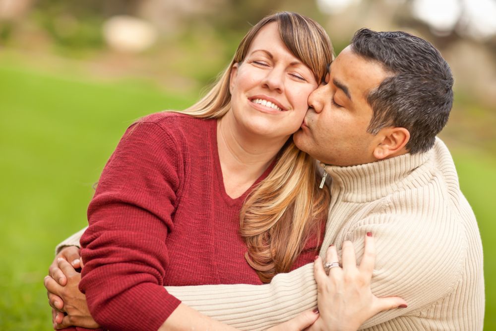 Happy Couple Portrait in the Park