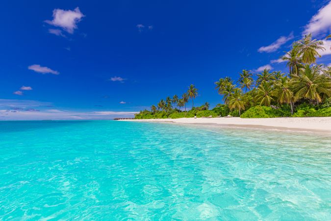 Beach front in the Maldives